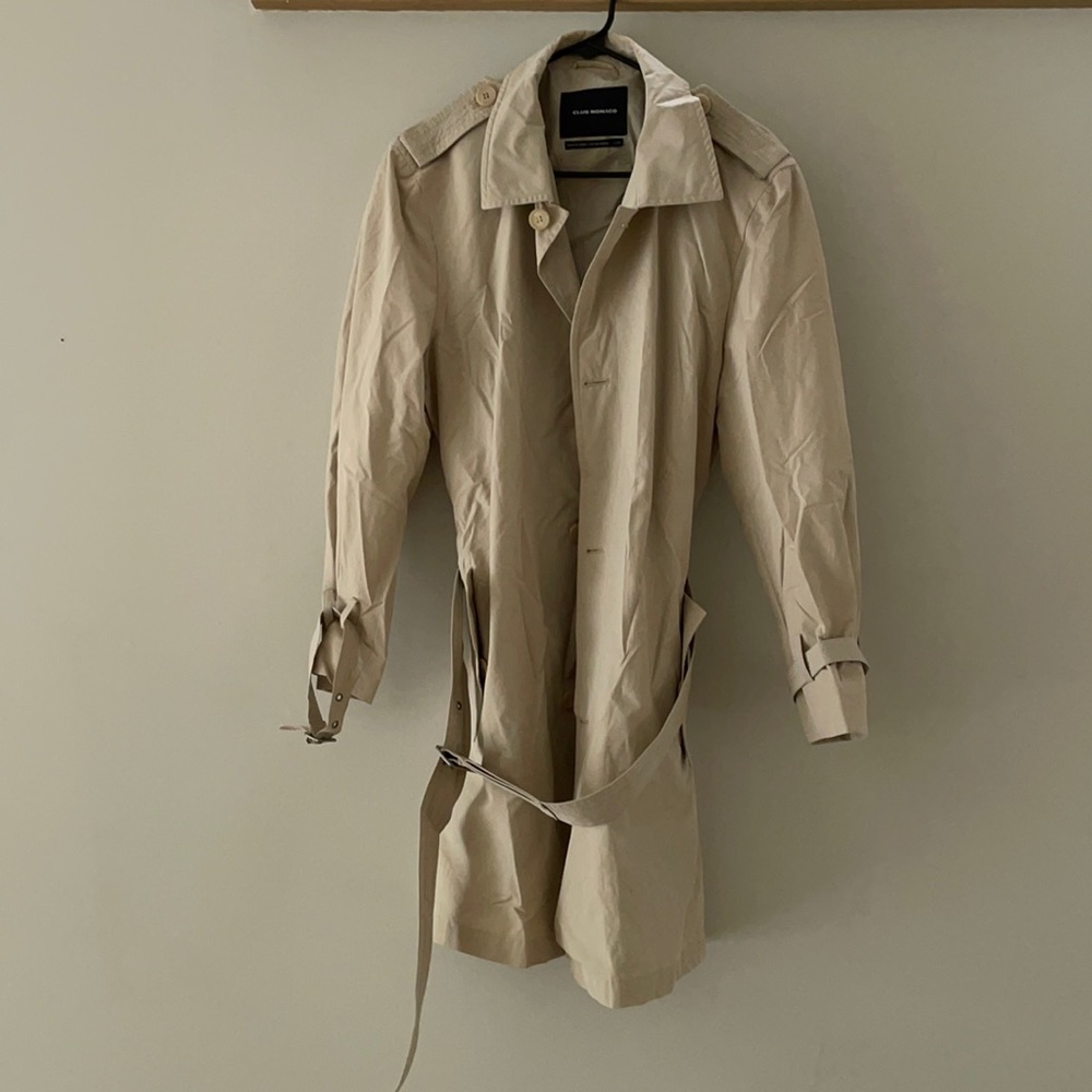 Club Monaco khaki trench coat